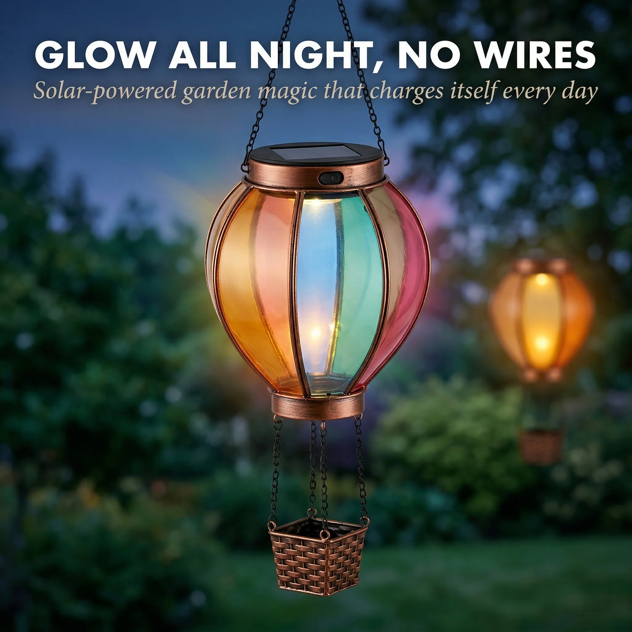 Amberwick™ – Solar Fire-Glow Hot Air Balloon Hanging Lantern +50% OFF
