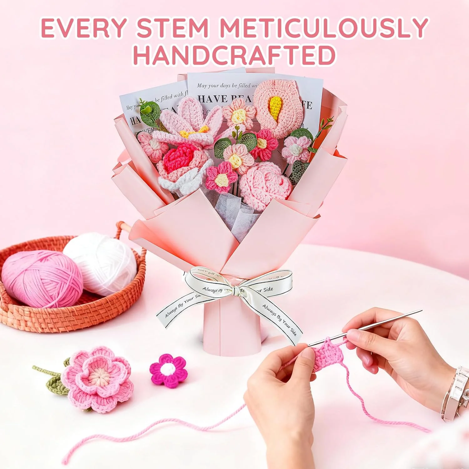 Heirloom™ – Handcrafted 13-Piece Crochet Flower Bouquet + 50% OFF - Image 3