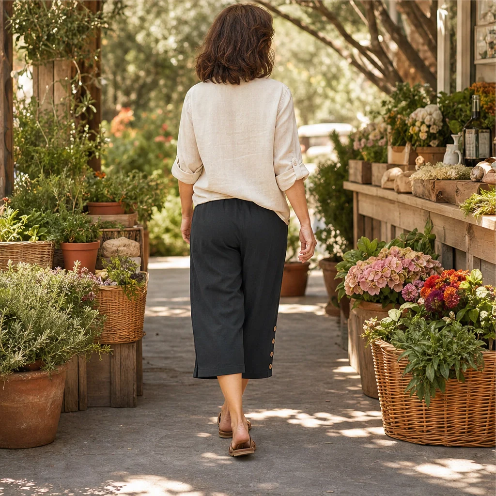 Lilära™ – Elastic-Waist Comfort Capri Pants + 50% OFF - Image 3