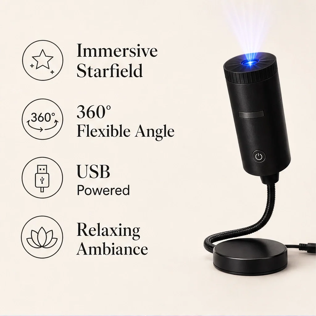 Noctera – Galaxy & Ocean HD Star Projector with 360° Head + 50% OFF - Image 2