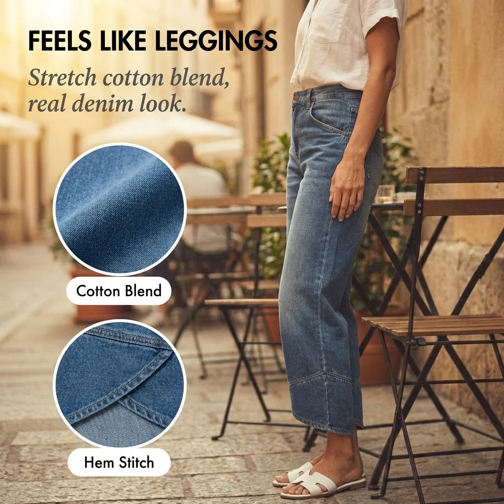 Hemcroft™ – Relaxed Wide-Leg Asymmetric Hem Women's Jeans + 50% OFF - Image 5