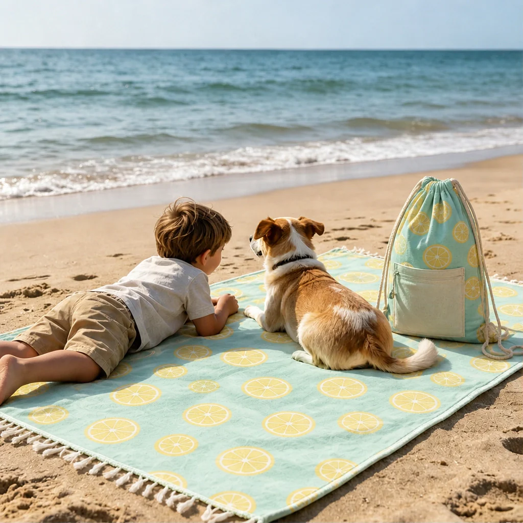 Coveley™ – 2-in-1 Convertible Beach Towel & Drawstring Backpack with Zip Pocket + 50% OFF - Image 13