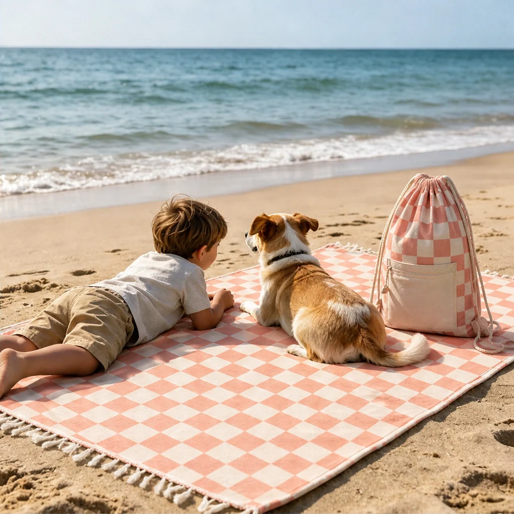 Coveley™ – 2-in-1 Convertible Beach Towel & Drawstring Backpack with Zip Pocket + 50% OFF - Image 16