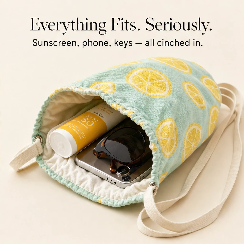 Coveley™ – 2-in-1 Convertible Beach Towel & Drawstring Backpack with Zip Pocket + 50% OFF - Image 7