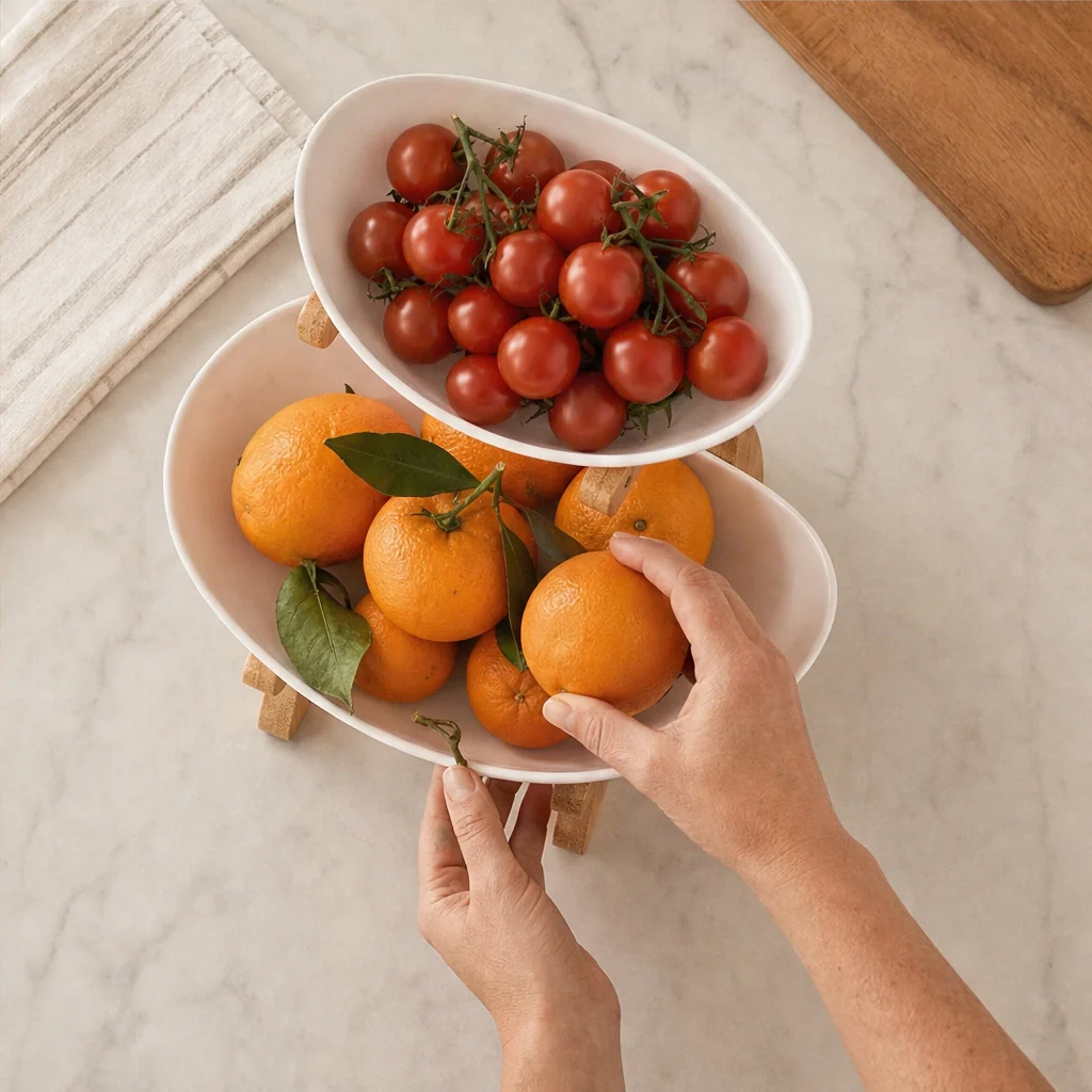 Grovely™ – Stackable Bamboo Multi-Tier Fruit Basket & Countertop Organizer + 50% OFF - Image 3
