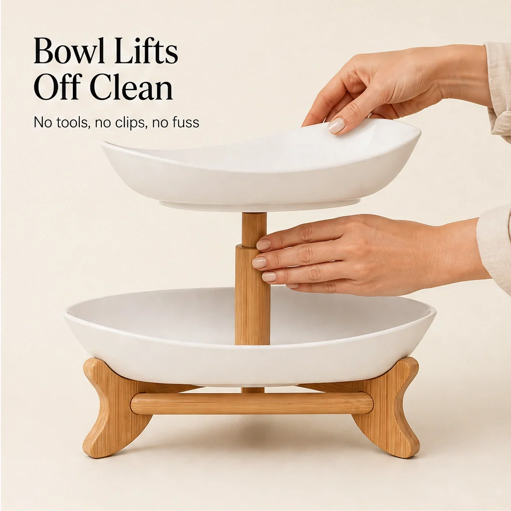 Grovely™ – Stackable Bamboo Multi-Tier Fruit Basket & Countertop Organizer + 50% OFF - Image 4