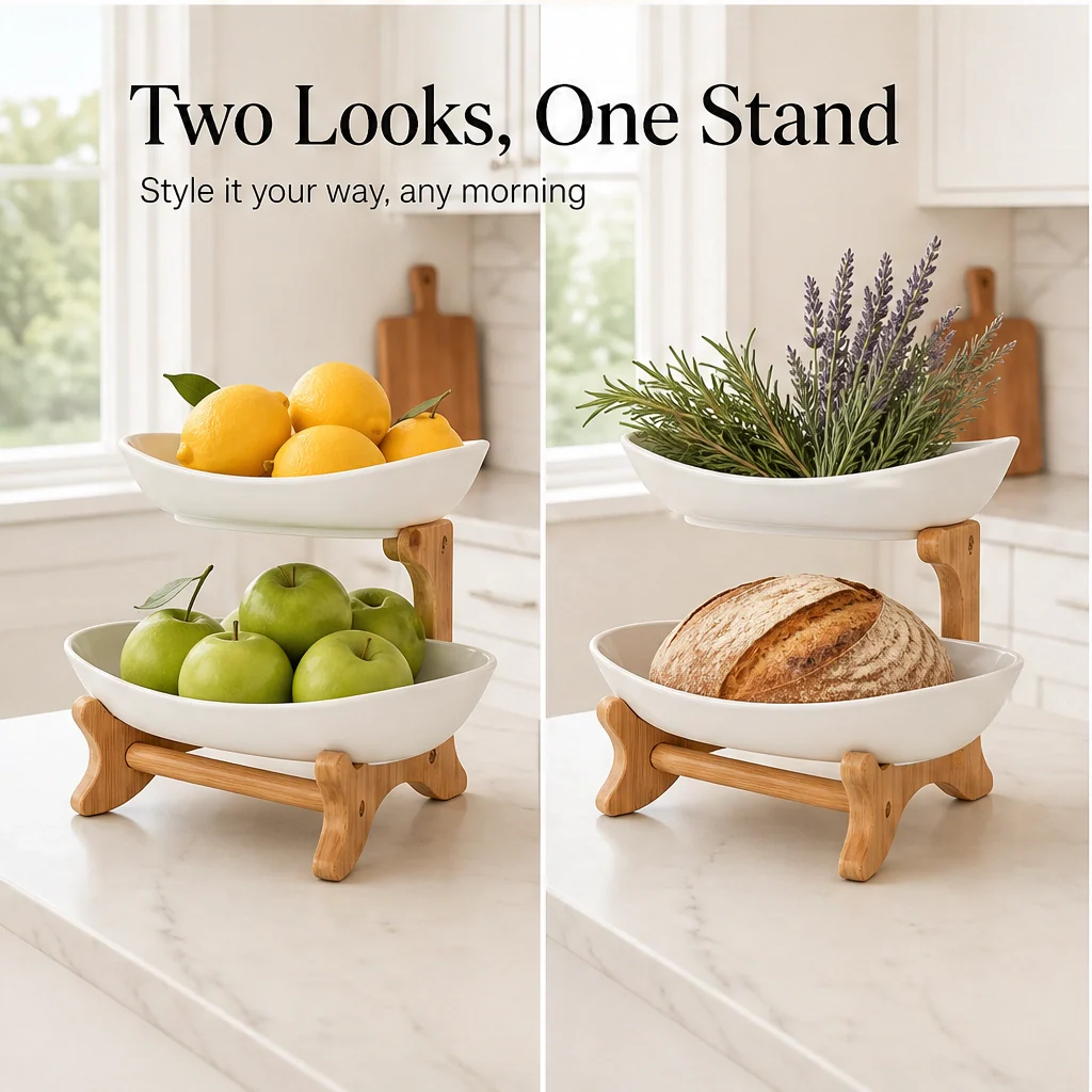 Grovely™ – Stackable Bamboo Multi-Tier Fruit Basket & Countertop Organizer + 50% OFF - Image 7