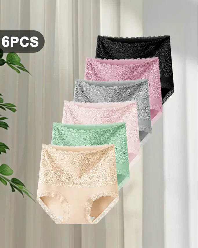 Pétalle™ – High-Waist Lace Cotton Briefs (3-Pack) + 50% OFF - Image 11