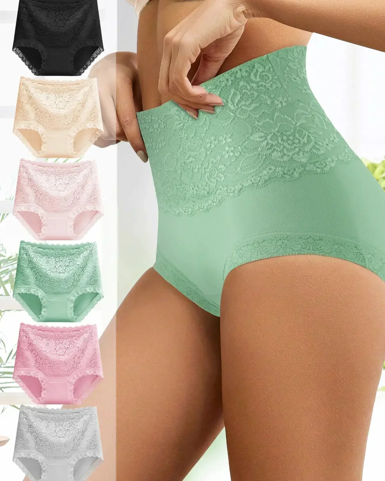 Pétalle™ – High-Waist Lace Cotton Briefs (3-Pack) + 50% OFF - Image 5
