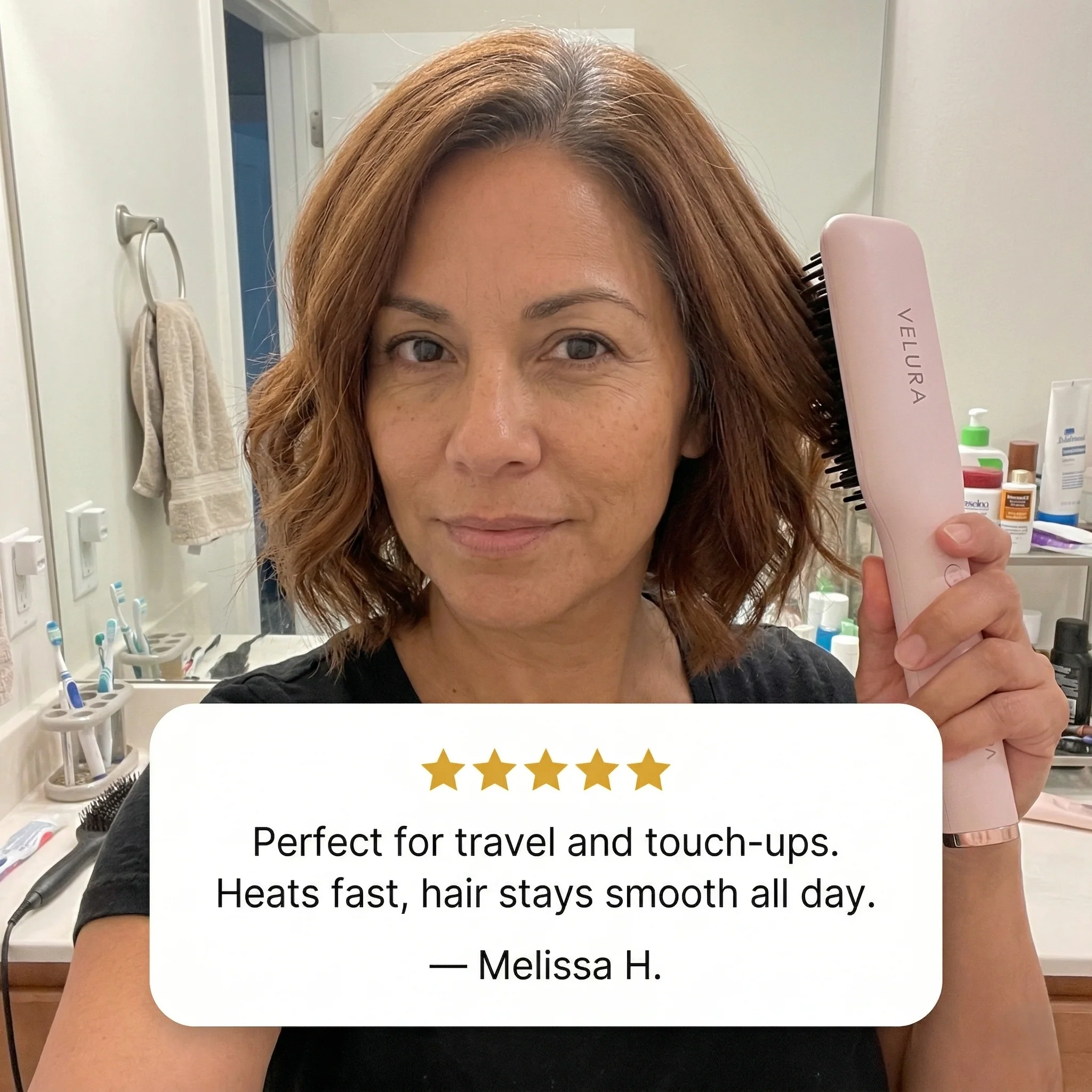 Velura™ – Cordless Ionic Hair Straightener Brush | 3 Heat Settings, Anti-Scald, USB Rechargeable + 50% OFF - Image 5