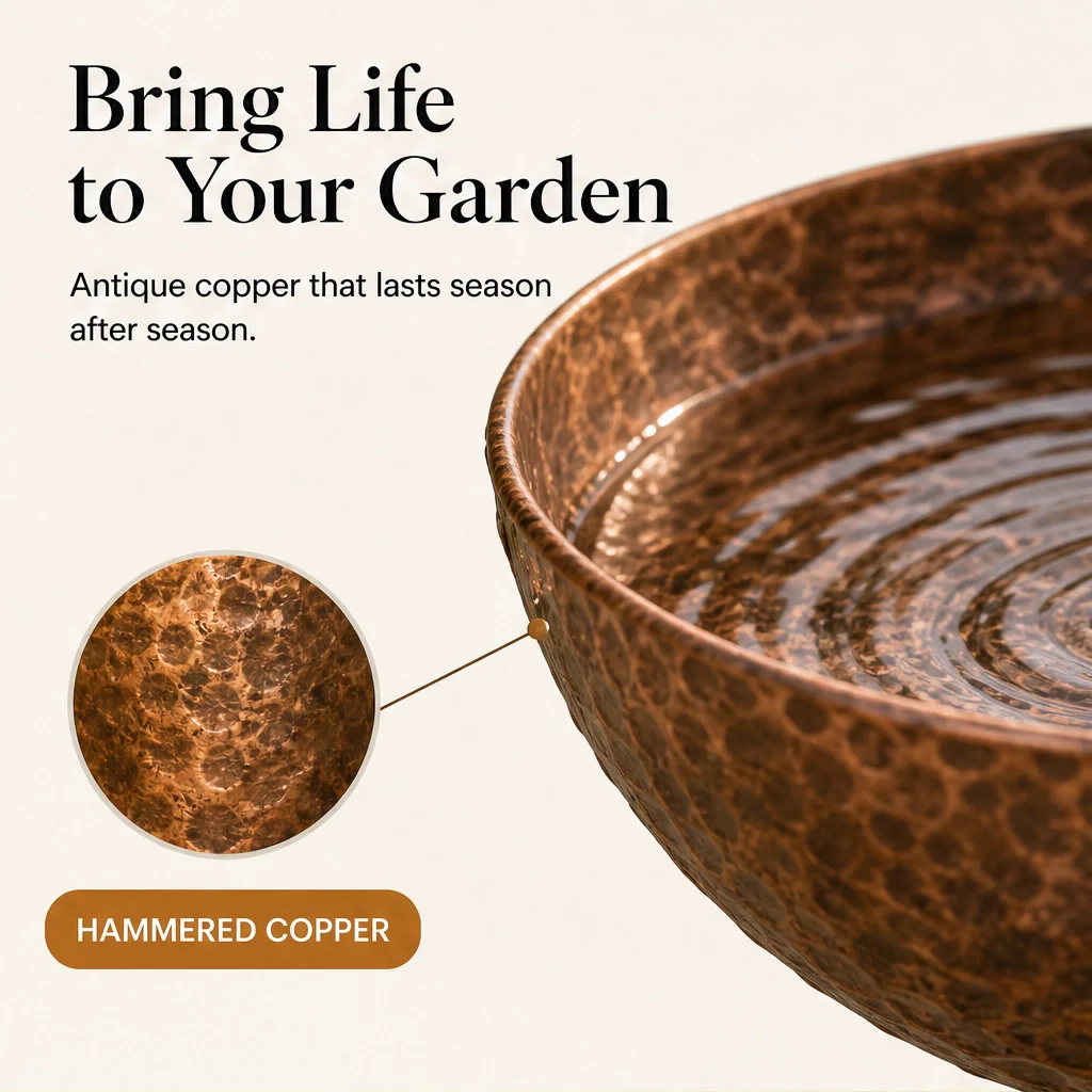 Wrenhollow™ – 3-Tier Rustic Iron Bird Bath & Feeder Garden Stake + 50% OFF