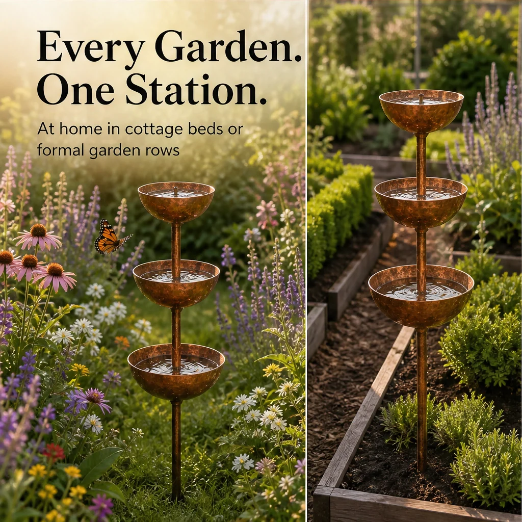 Wrenhollow™ – 3-Tier Rustic Iron Bird Bath & Feeder Garden Stake + 50% OFF - Image 5