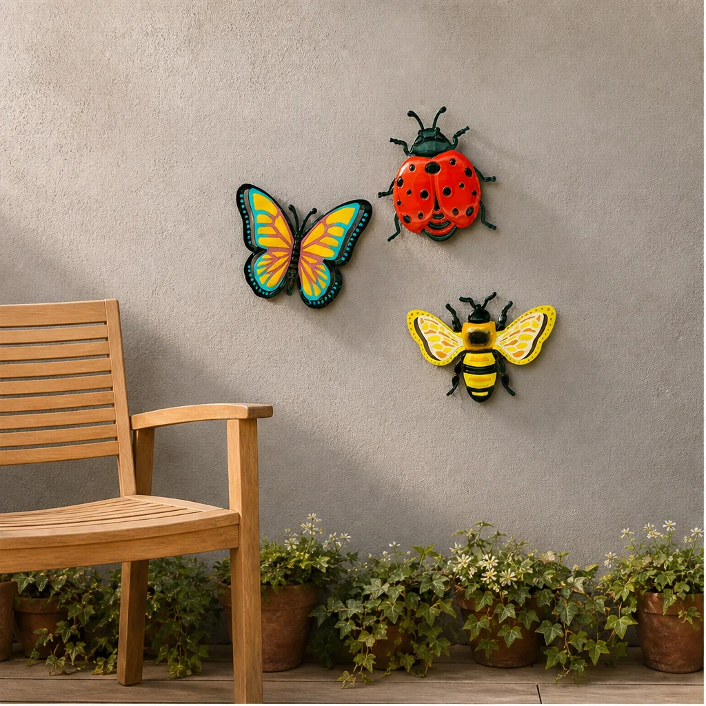 Bloomhaven™ – Weather-Resistant 3D Metal Bee, Butterfly & Ladybug Wall Decor +50% OFF - Image 2