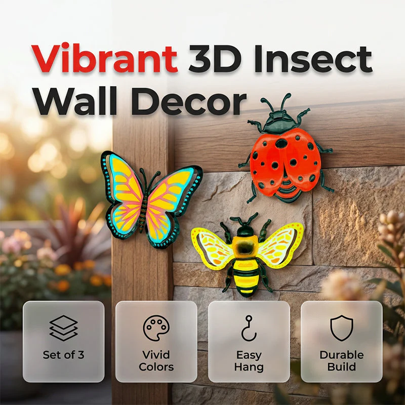 Bloomhaven™ – Weather-Resistant 3D Metal Bee, Butterfly & Ladybug Wall Decor +50% OFF - Image 4