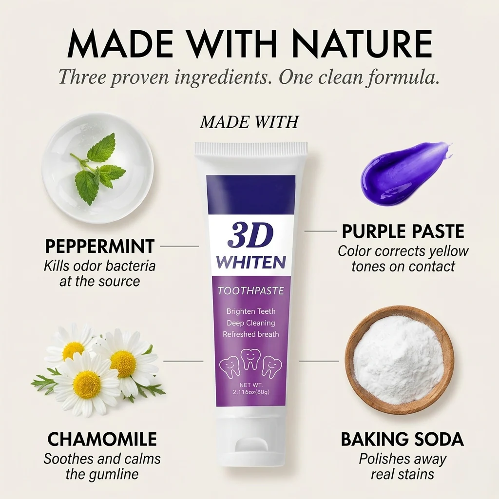 Pearlmint™ – Natural Whitening Toothpaste with Peppermint, Chamomile & Baking Soda + 50% OFF - Image 4