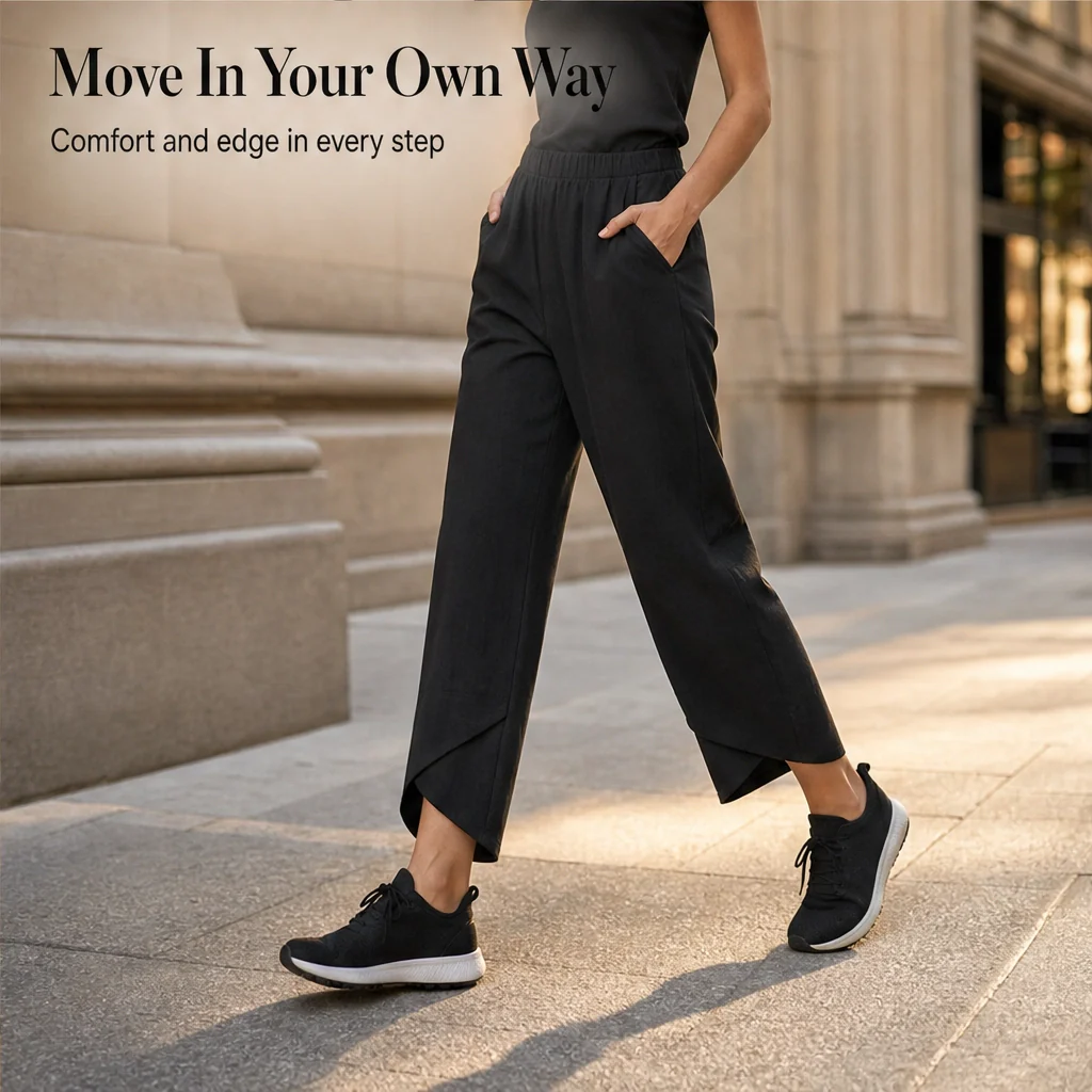 Willowhem™ – Asymmetric Cross-Hem Wide-Leg Pull-On Trousers + 50% OFF - Image 12