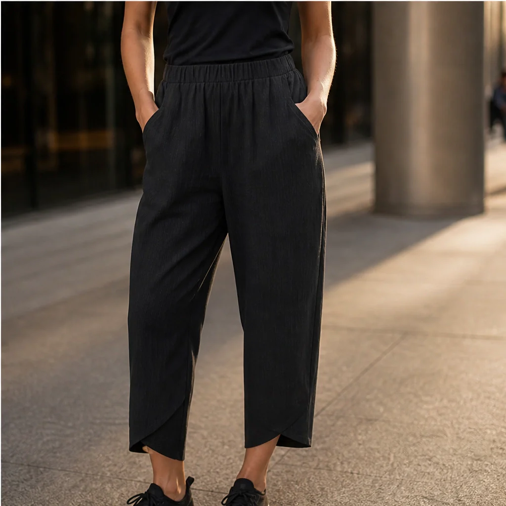 Willowhem™ – Asymmetric Cross-Hem Wide-Leg Pull-On Trousers + 50% OFF - Image 2