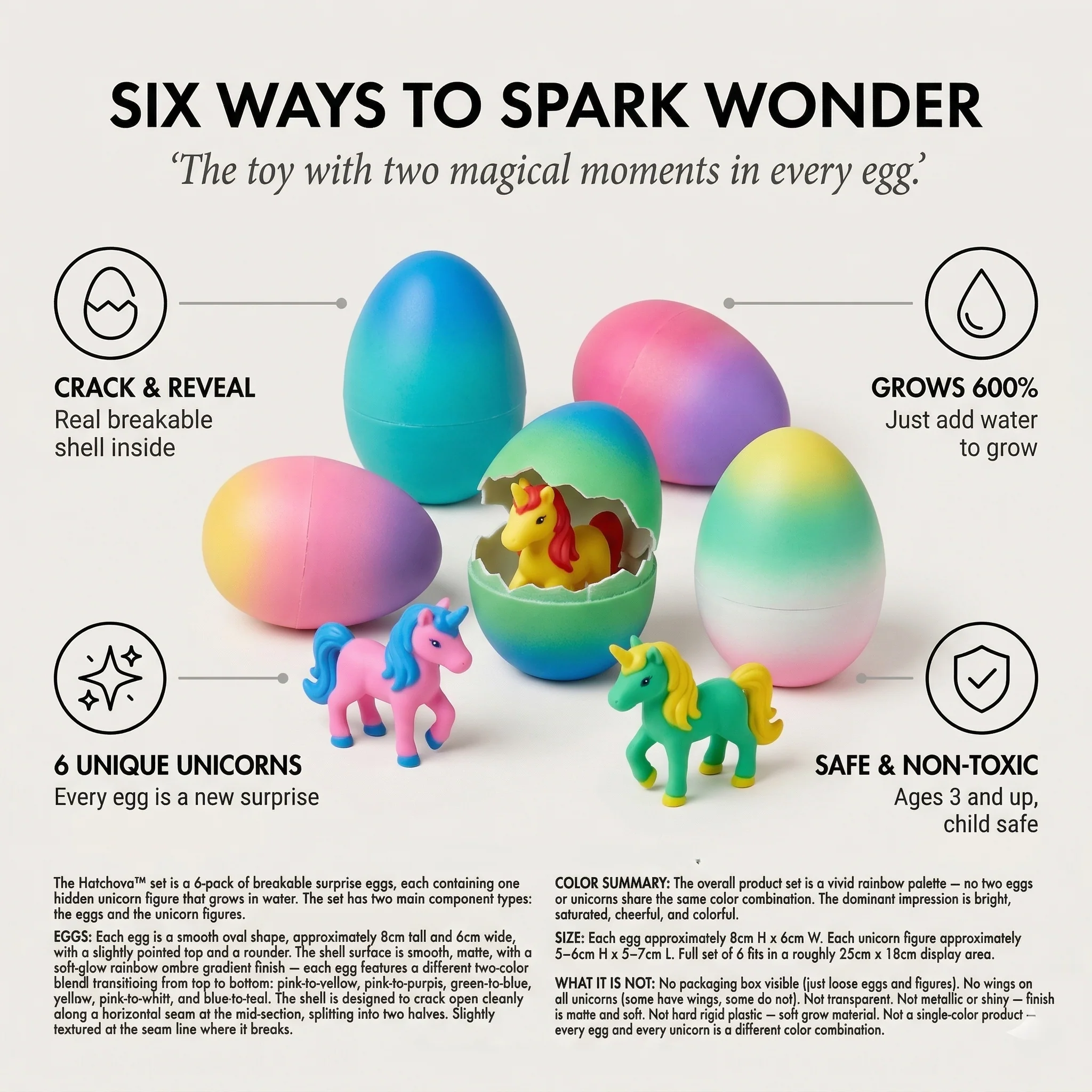 Hatchova™ – 6-Pack Hatching & Growing Unicorn Surprise Eggs + 50% OFF - Image 4