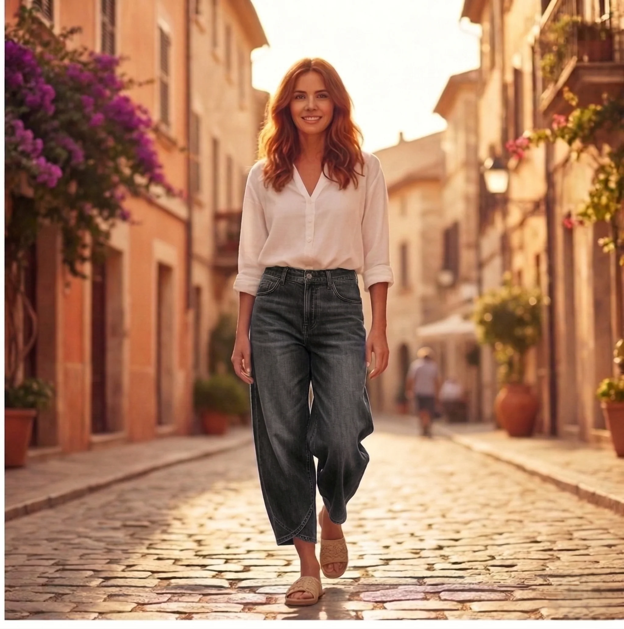 Crease™ – Asymmetric Cross-Hem Wide-Leg Jeans for Women + 50% OFF - Image 7