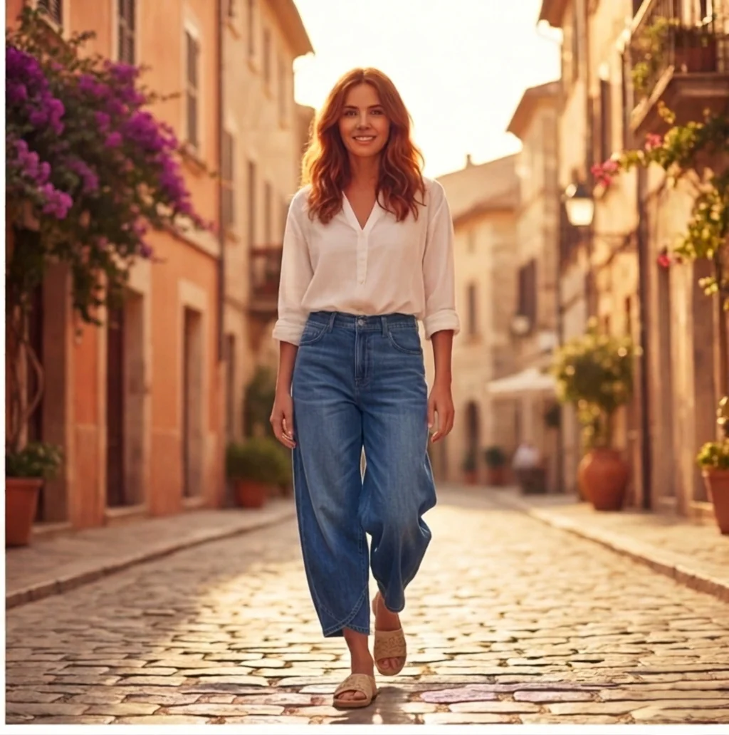 Crease™ – Asymmetric Cross-Hem Wide-Leg Jeans for Women + 50% OFF - Image 8