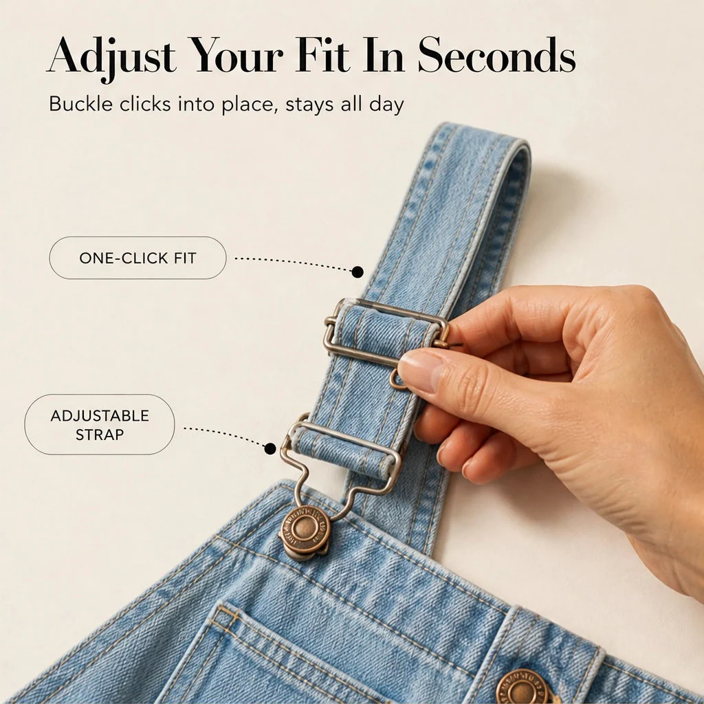 Larkmont™ – Wide-Leg Vintage Buckle Denim Overalls + 50% OFF - Image 10