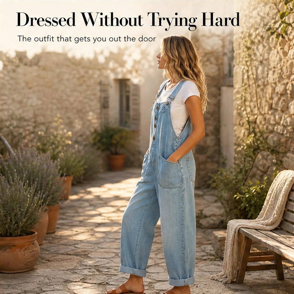 Larkmont™ – Wide-Leg Vintage Buckle Denim Overalls + 50% OFF - Image 12