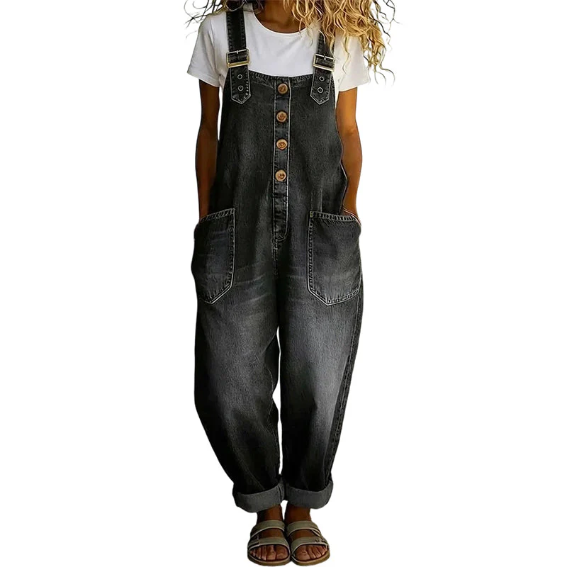 Larkmont™ – Wide-Leg Vintage Buckle Denim Overalls + 50% OFF - Image 15