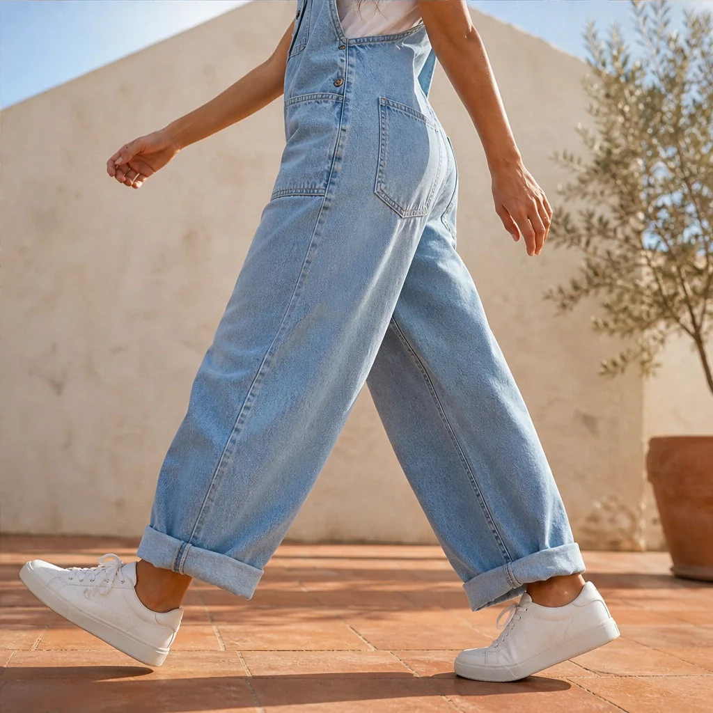 Larkmont™ – Wide-Leg Vintage Buckle Denim Overalls + 50% OFF - Image 3
