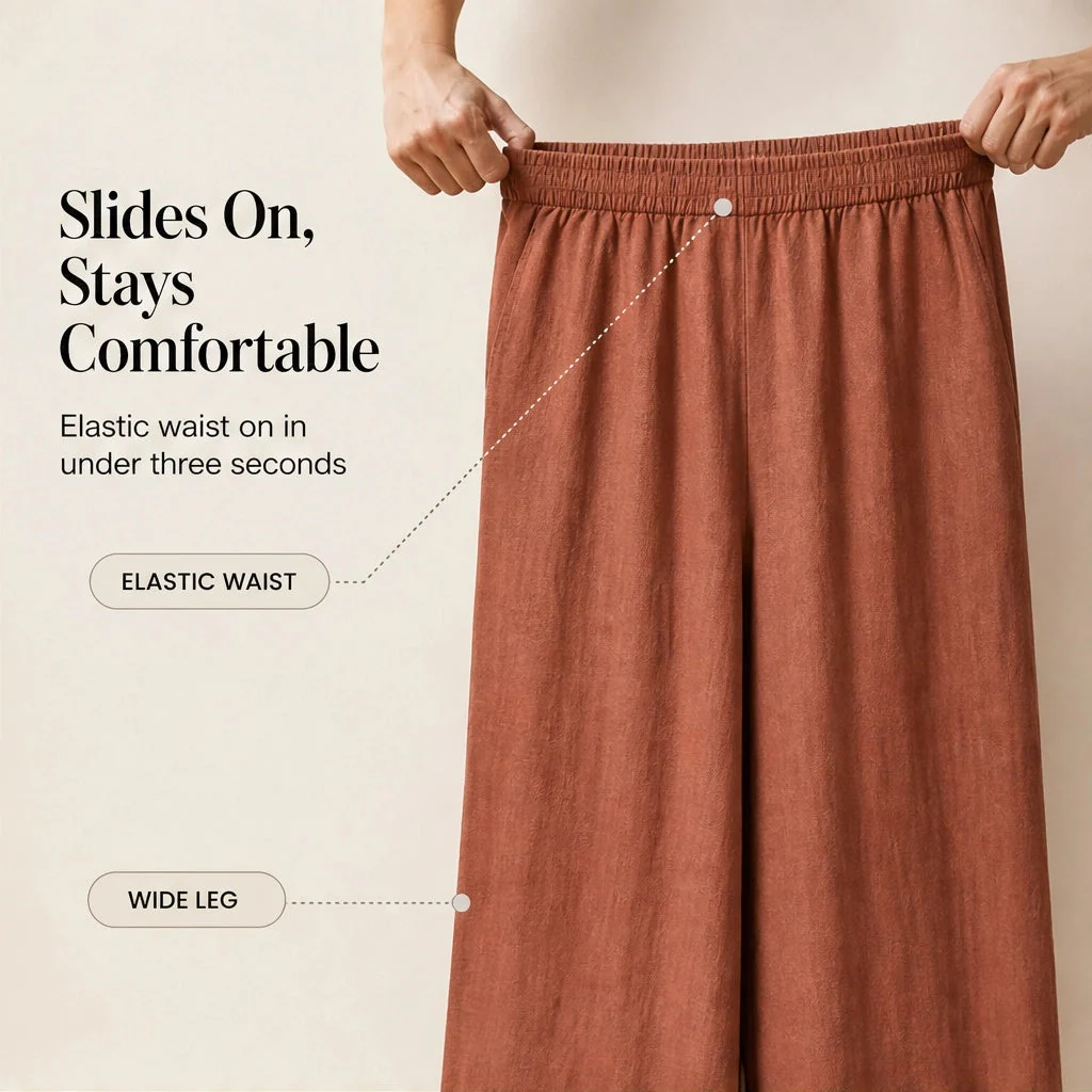 Linelle™ – Breathable Cotton-Linen V-Neck Tunic & Wide-Leg Pant Set + 50% OFF - Image 10