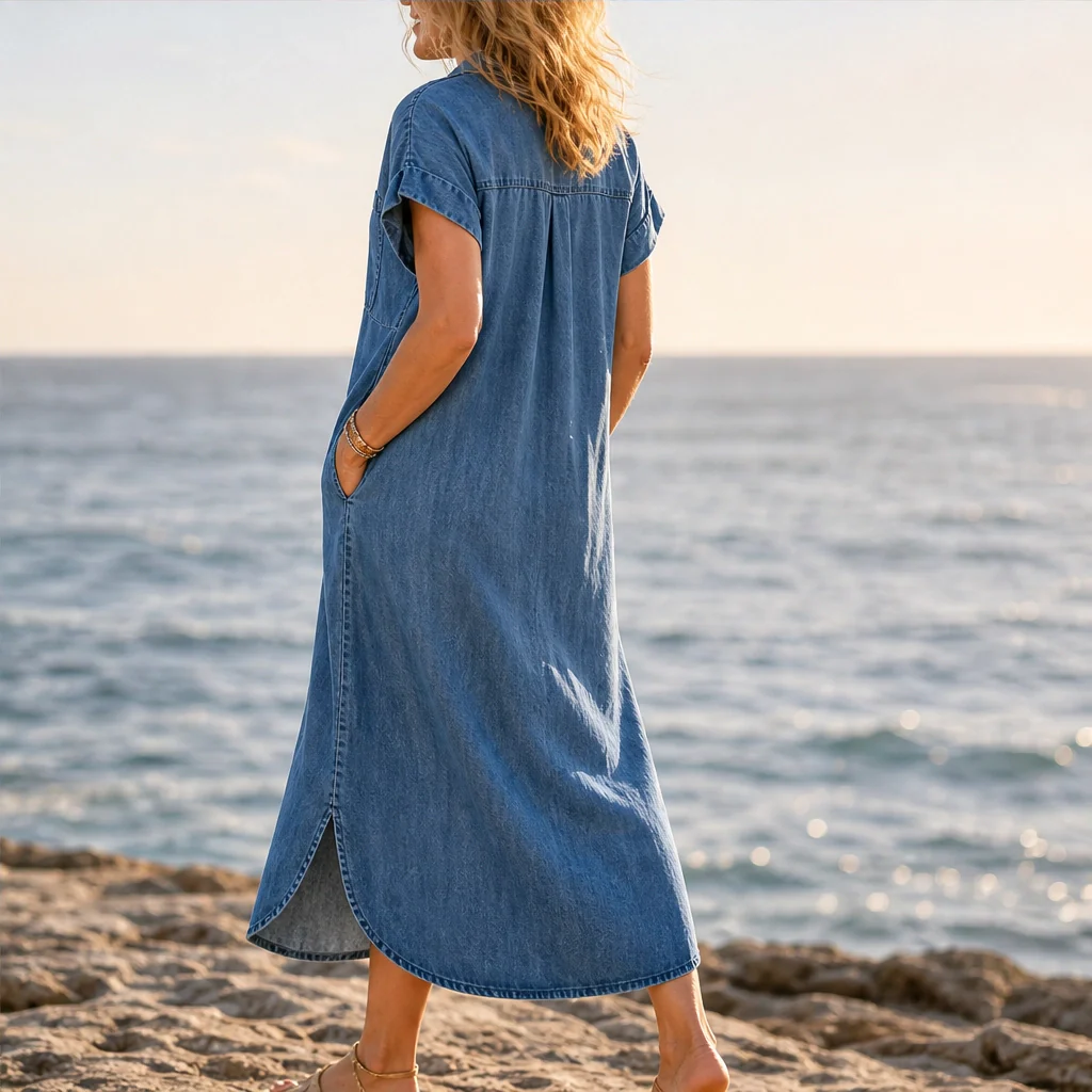 Willowdrift™ – Convertible Zip Denim Midi Dress with Real Pockets + 50% OFF - Image 2