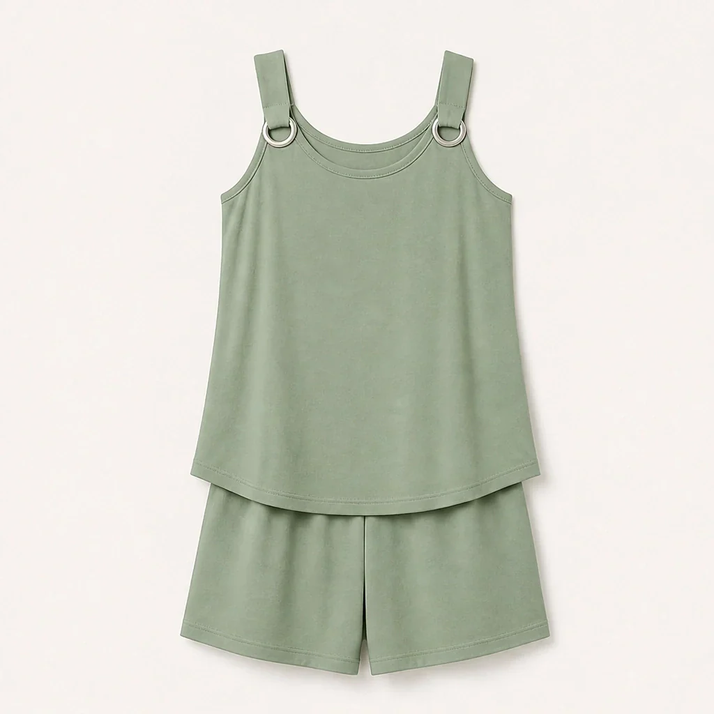 Solea™ – Ring-Detail Sleeveless Top & Shorts Co-ord Set + 50% OFF - Image 13