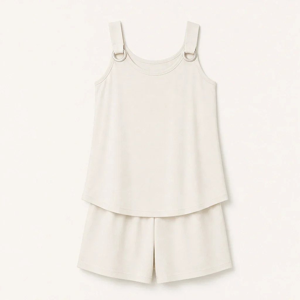Solea™ – Ring-Detail Sleeveless Top & Shorts Co-ord Set + 50% OFF - Image 15
