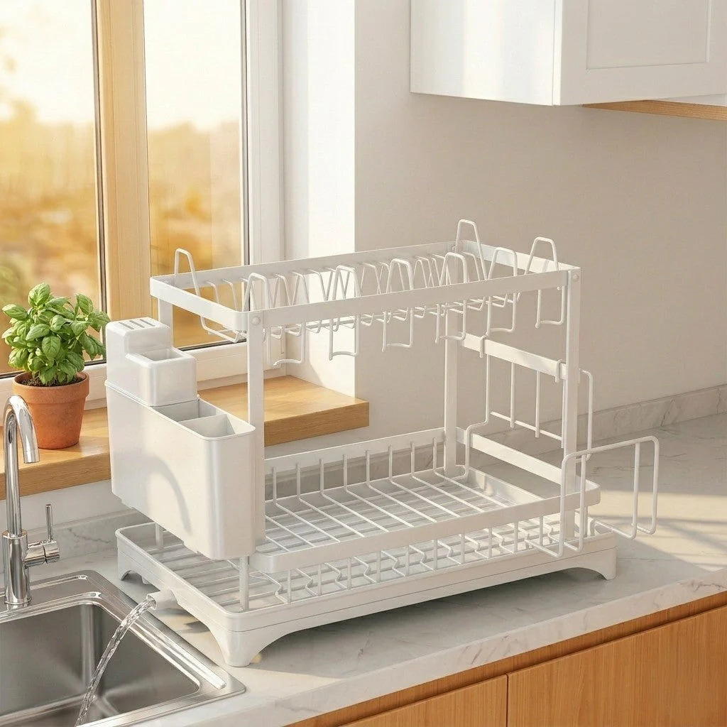 Rackford™ – 2-Tier Dish Drying Rack with 360° Rotating Drain & Expandable Design + 50% OFF - Image 8