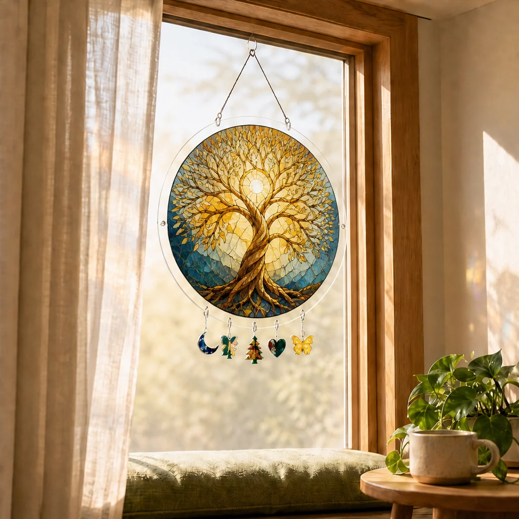 Sundrop™ – Shatter-Resistant Acrylic Stained Glass Sunset & Sea Suncatcher + 50% OFF - Image 15