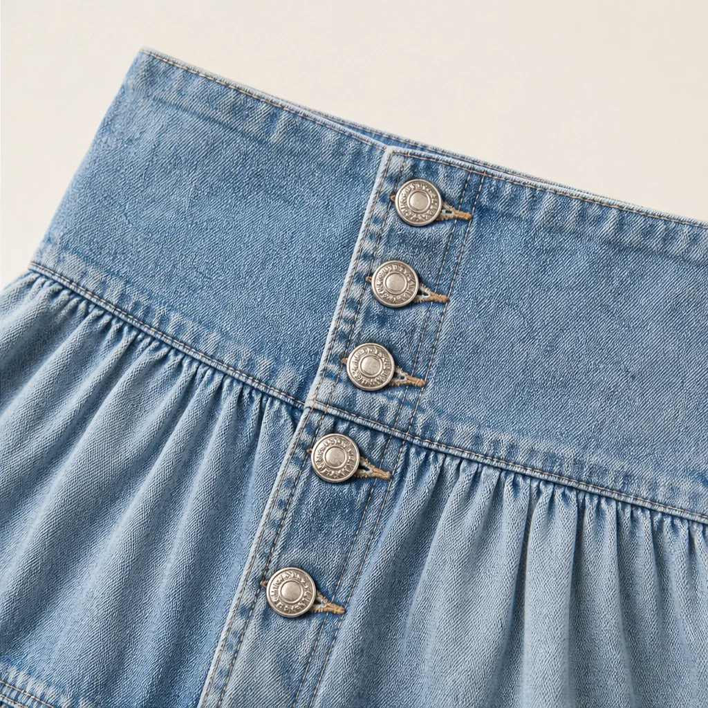 Verena™ – High-Waisted Tiered A-Line Denim Maxi Skirt + 50% OFF - Image 6