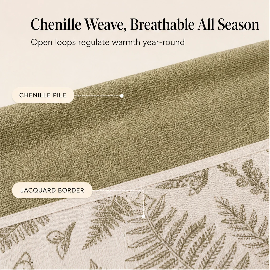 Hearthen™ – Soft Chenille Non-Slip Sofa Cover, Botanical Leaf Design + 50% OFF - Image 4