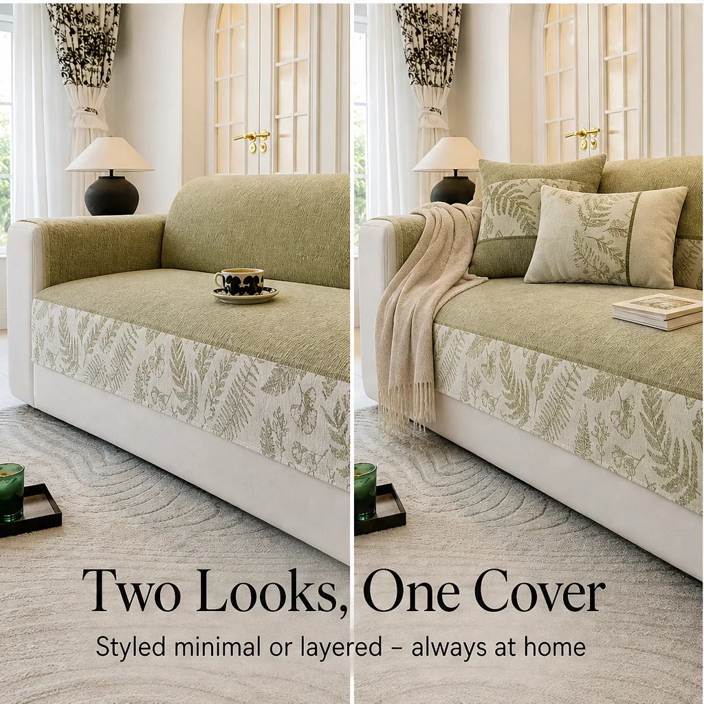Hearthen™ – Soft Chenille Non-Slip Sofa Cover, Botanical Leaf Design + 50% OFF - Image 8