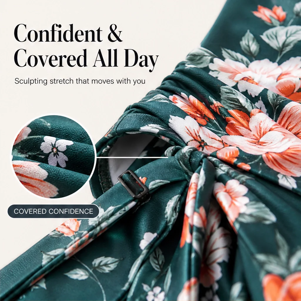 Marésse™ – Tummy-Control Tie-Knot Skirted Swimsuit with Built-in Bra + 50% OFF - Image 4