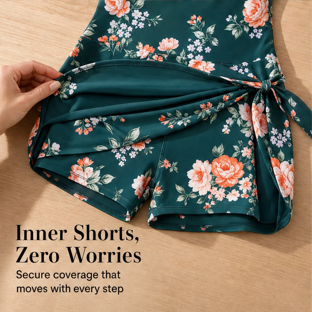 Marésse™ – Tummy-Control Tie-Knot Skirted Swimsuit with Built-in Bra + 50% OFF - Image 6
