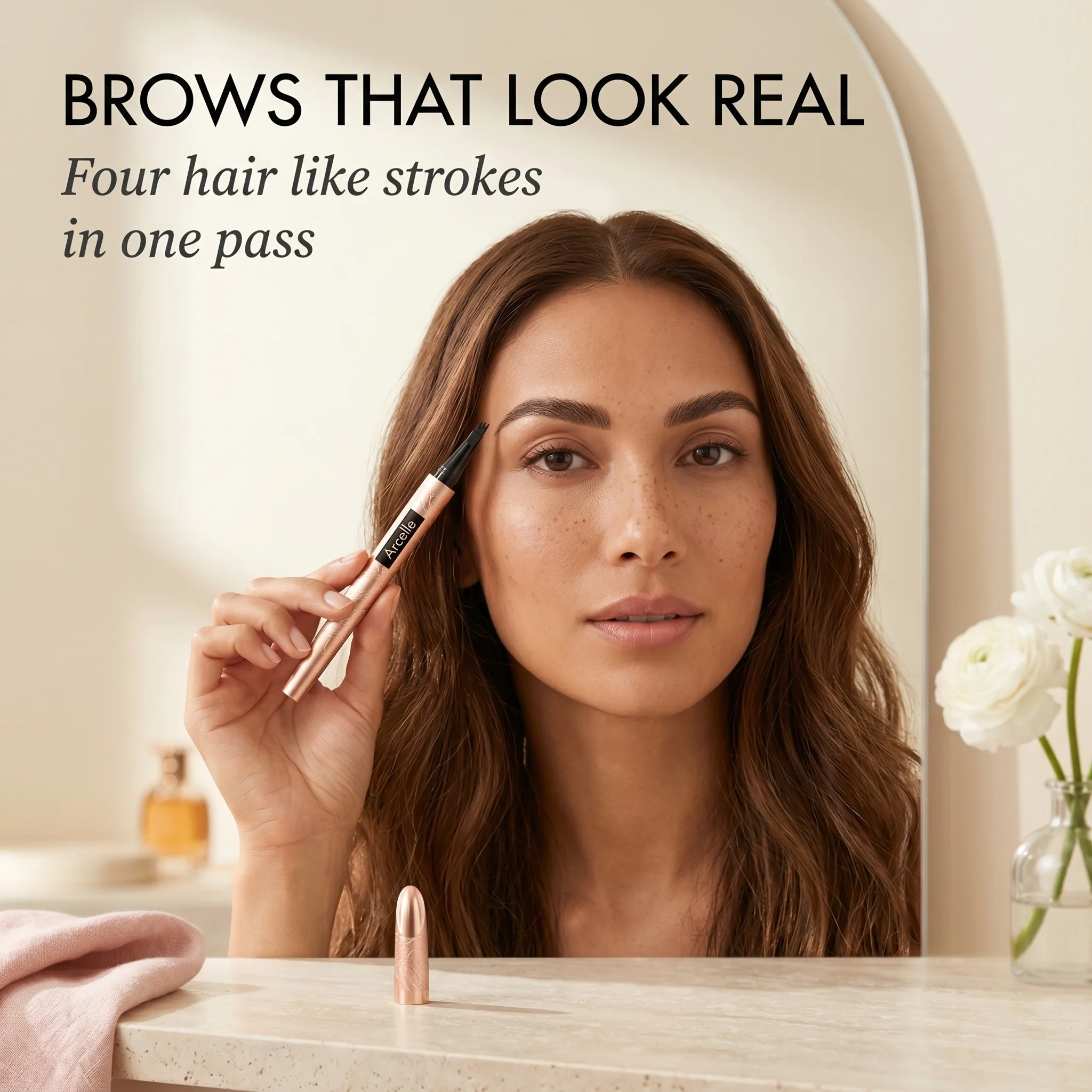 Arcelle™ – 4-Tip Microblading Effect Waterproof Liquid Brow Pen + 50% OFF