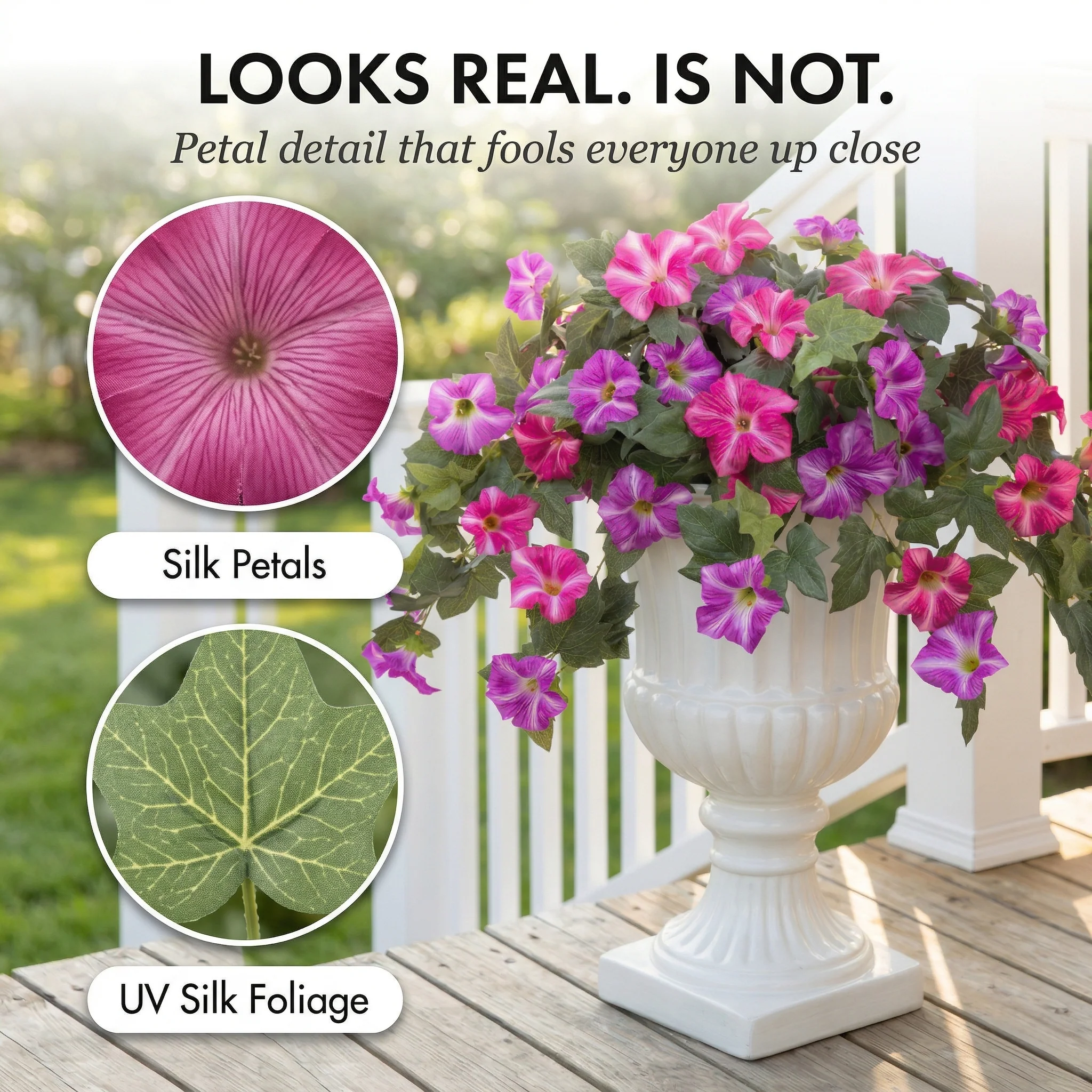 Bloomhaven™ – UV-Resistant Lifelike Petunia Artificial Outdoor Flowers, 2 Bundles + 50% OFF - Image 3