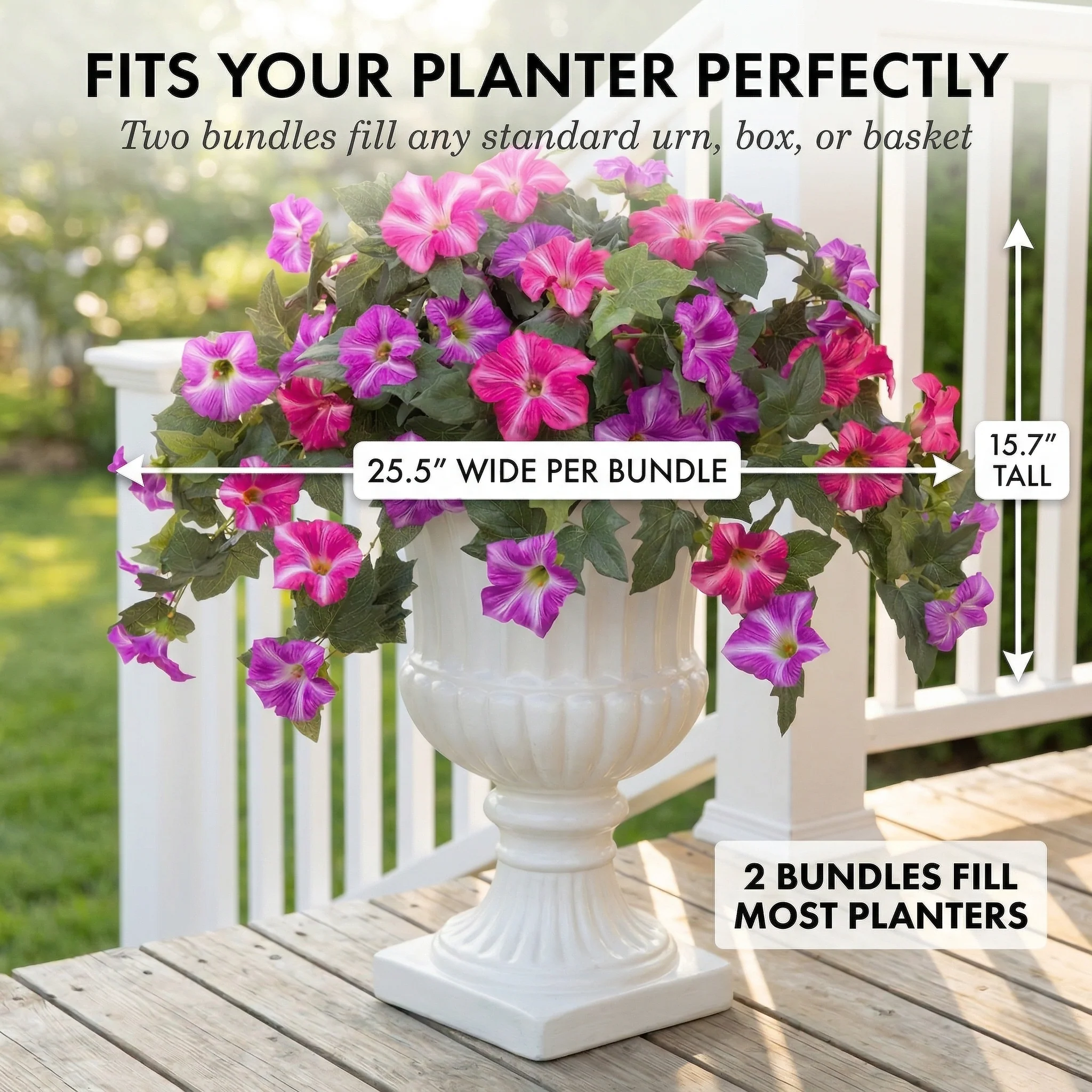 Bloomhaven™ – UV-Resistant Lifelike Petunia Artificial Outdoor Flowers, 2 Bundles + 50% OFF - Image 4