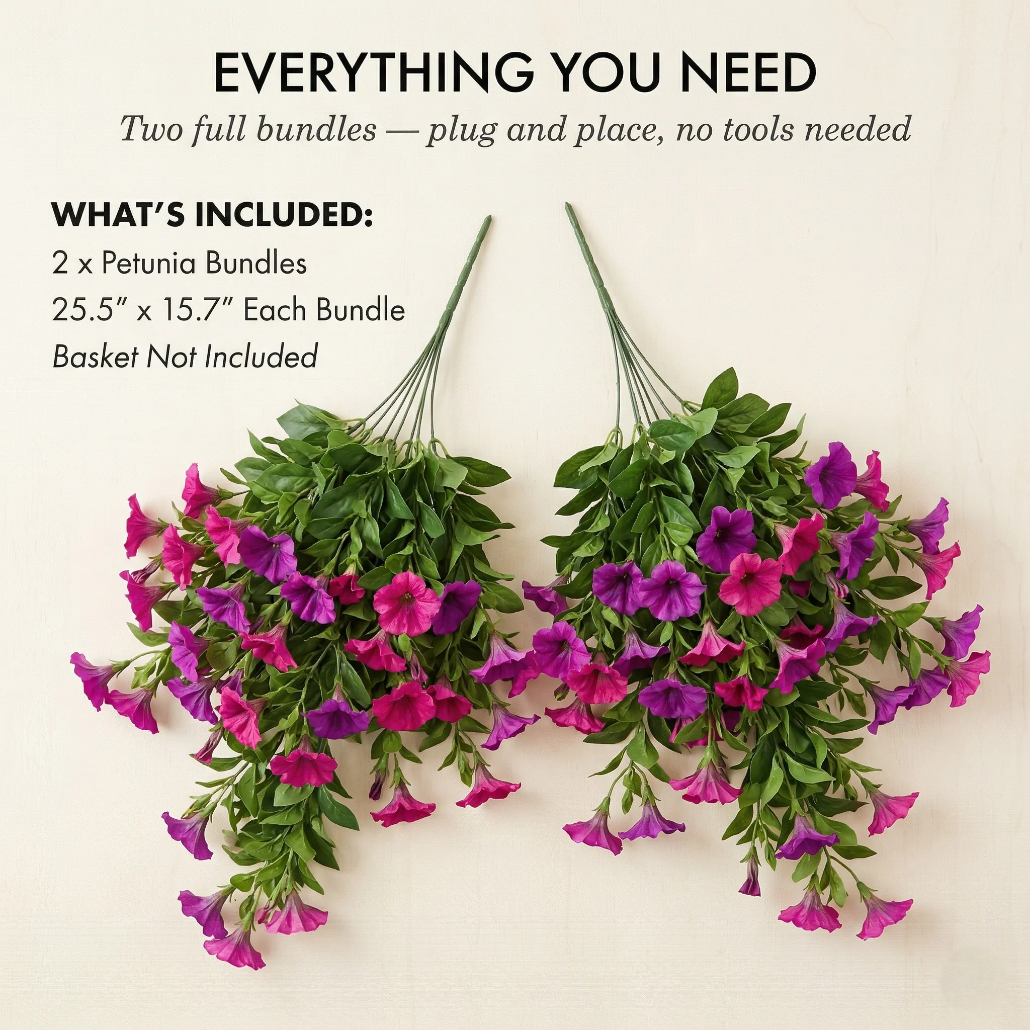 Bloomhaven™ – UV-Resistant Lifelike Petunia Artificial Outdoor Flowers, 2 Bundles + 50% OFF - Image 5