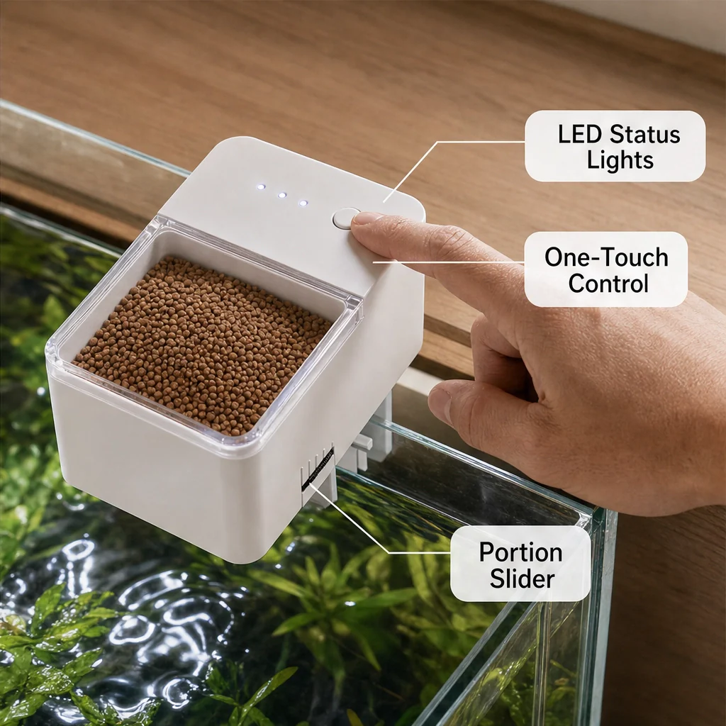 Finora™ – Auto Fish Feeder with Daily Timer & Portion Slider, Up to 30 Days + 50% OFF - Image 4