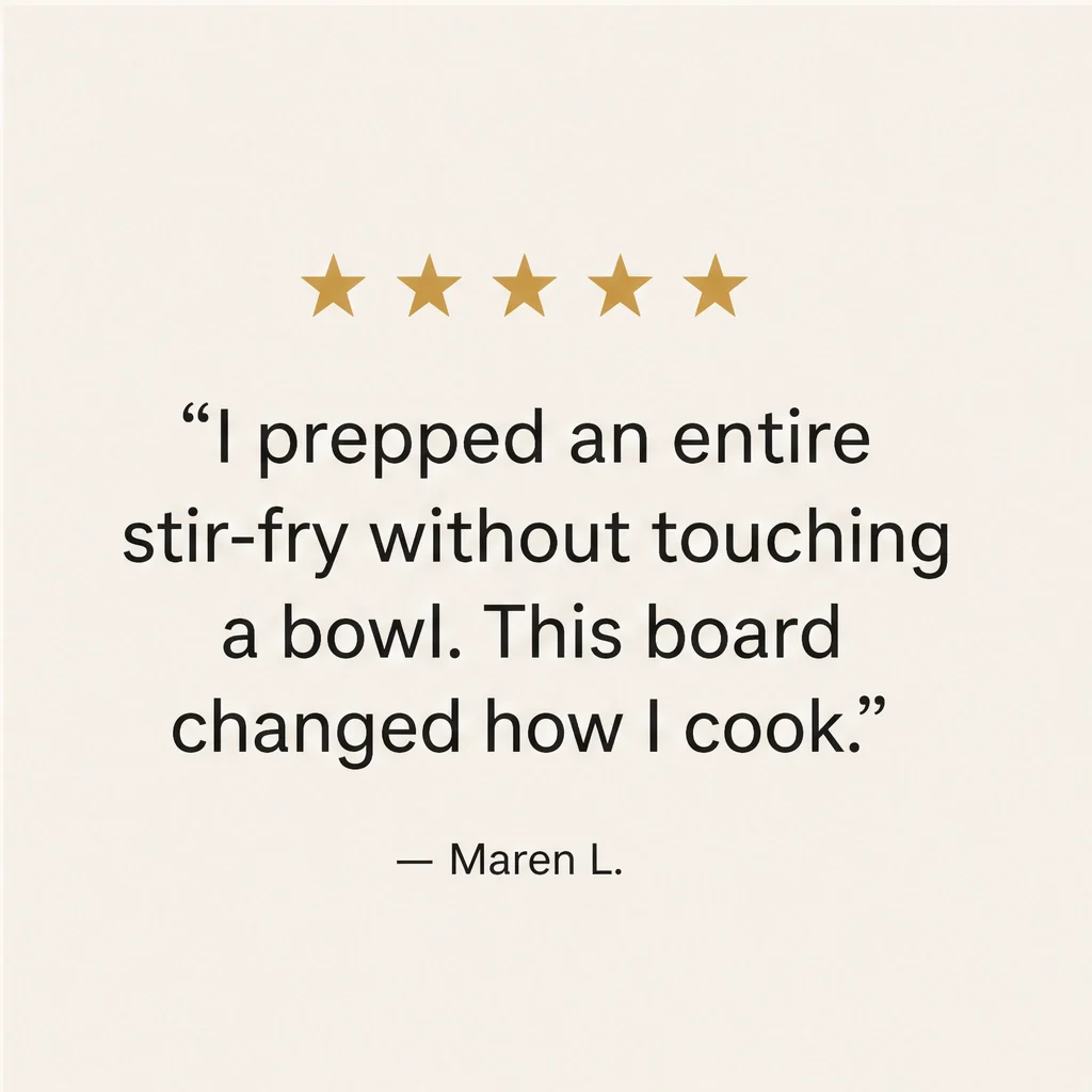 Larderboard™ – Bamboo Prep Board with Built-In Stainless Steel Trays + 50% OFF - Image 12