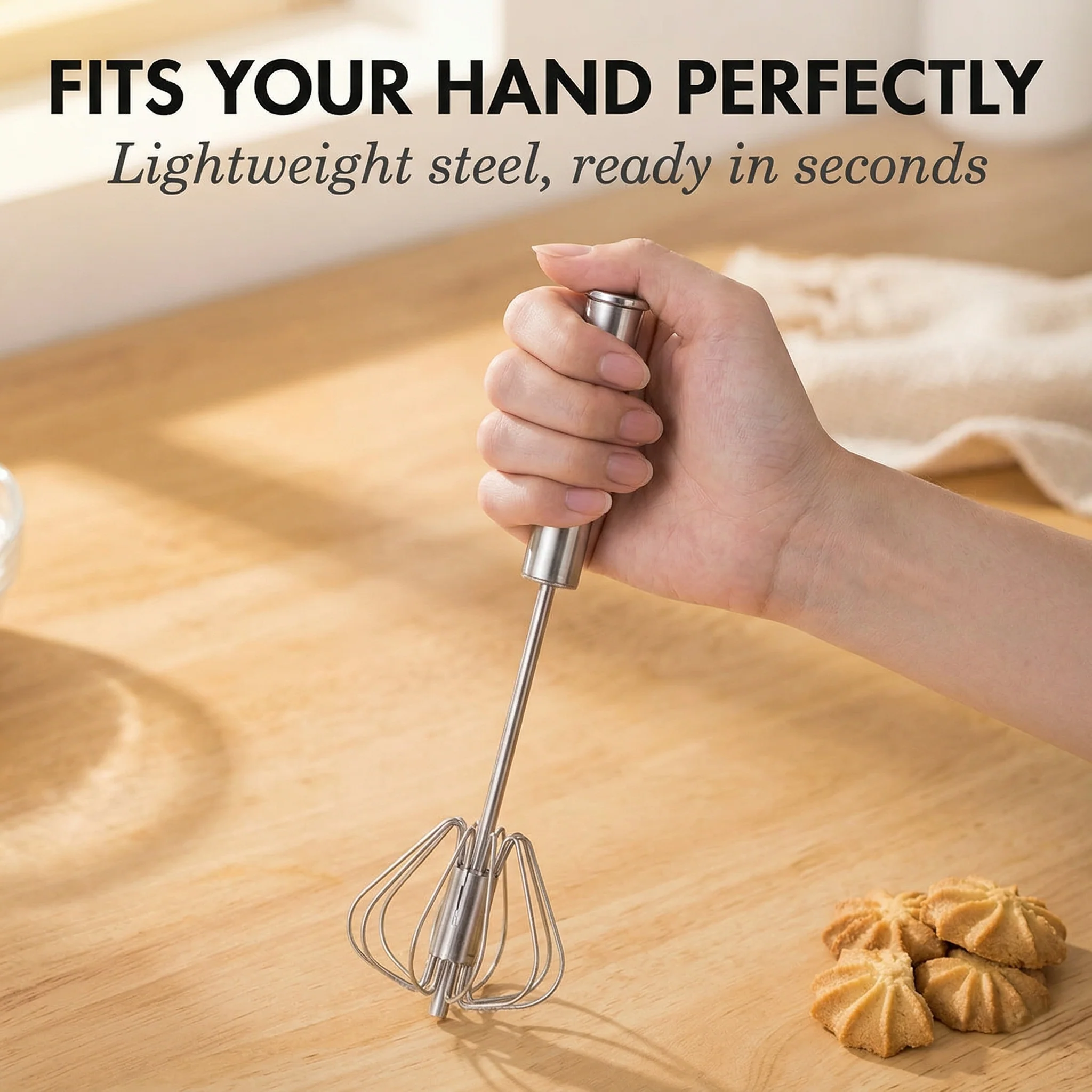 Presswick™ – Press-Down Spinning Stainless Steel Whisk + 50% OFF - Image 2