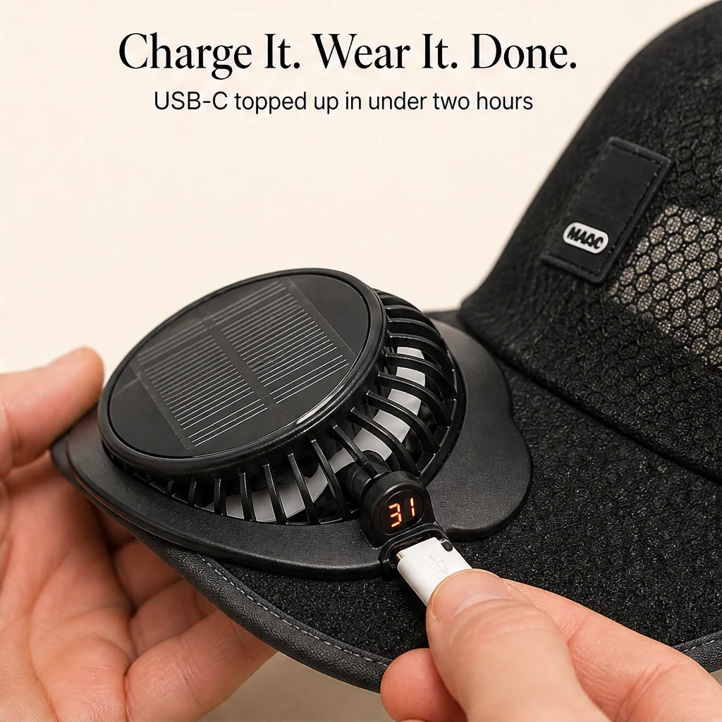 Zephria™ – Solar-Powered Cooling Fan Sun Hat with UPF50+ Brim & 360° Airflow + 50% OFF - Image 4