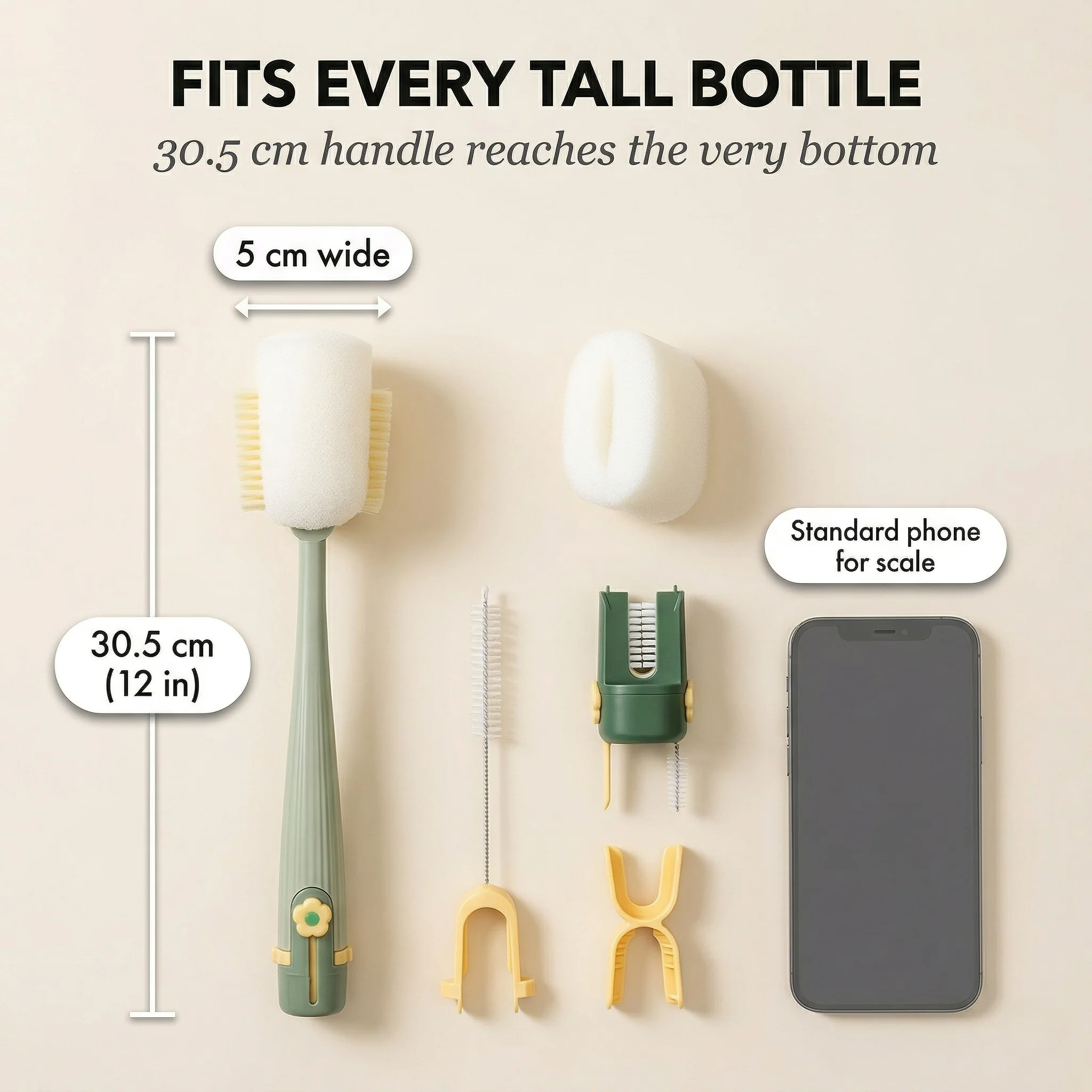 Scrubwell™ – 5-in-1 Deep Clean Bottle Brush Set with Replaceable Heads + 50% OFF - Image 5