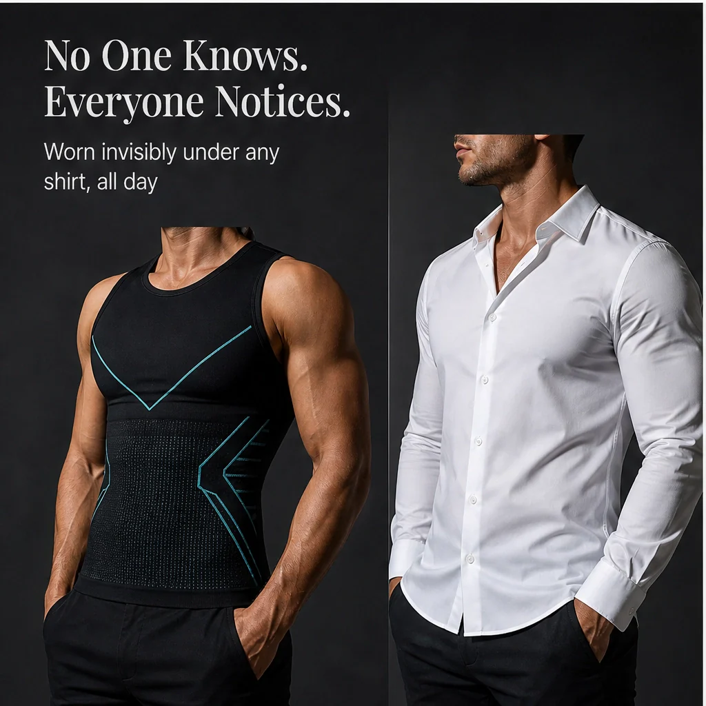Coreline™ – Compression Shaping Vest for Men, Smooths Belly & Love Handles, Invisible Under Shirts + 50% OFF - Image 3