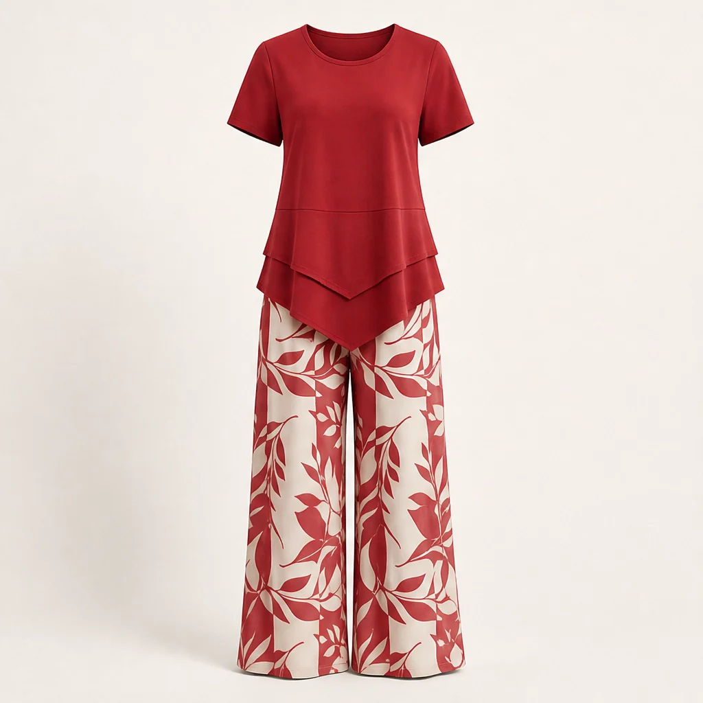 Lullara™ – Layered Tunic Top & Wide-Leg Trouser Set + 50% OFF - Image 11